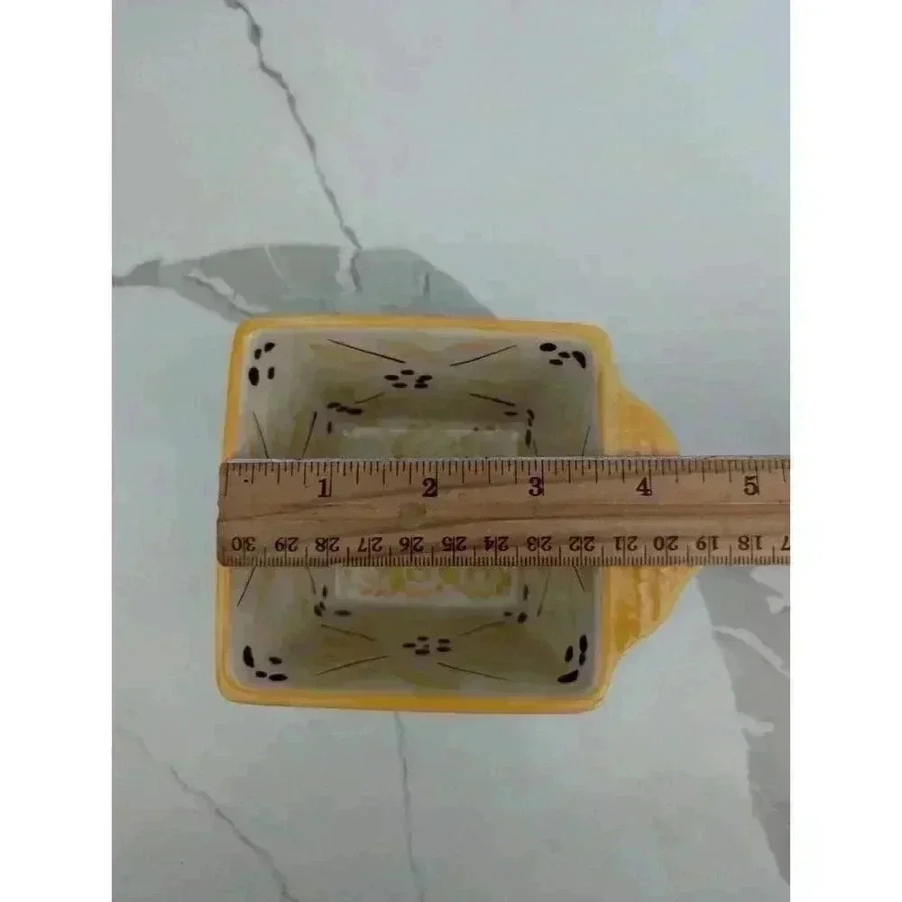 One Temp-tations by Tara Old World Yellow Square Ramekin Cup 10 oz with Lid